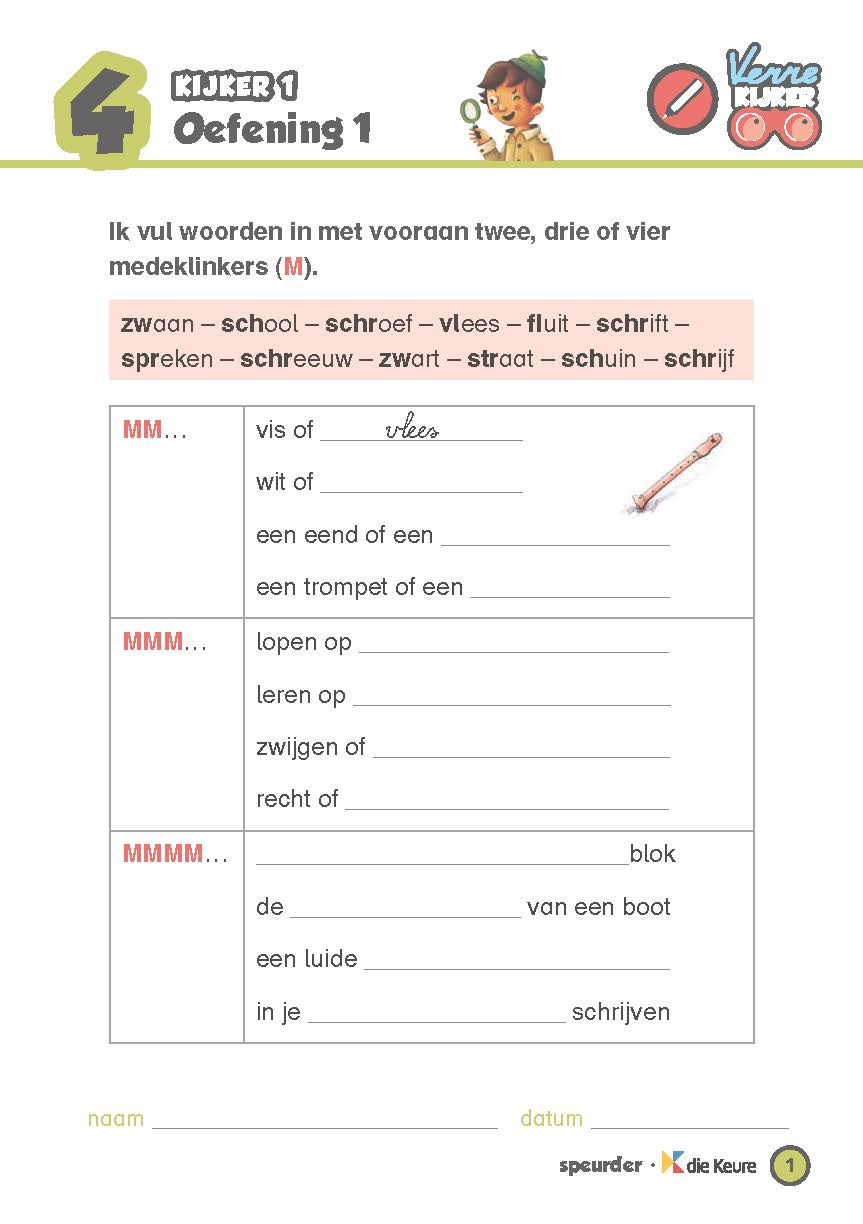 Verrekijker Spelling 4 - Scheurblok - Kijker 1 En 2 - Die Keure Educatief